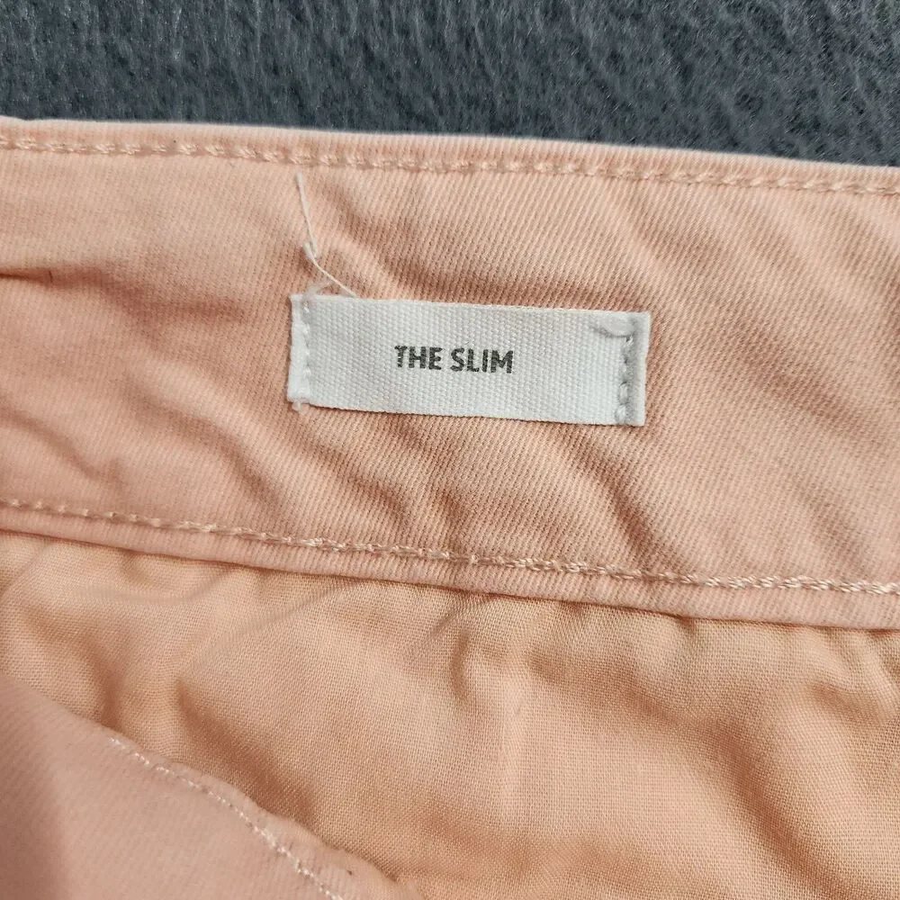 LOFT Chino Pants Women 8 Blush Pink Mid Rise The Slim